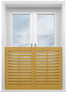 Kensington, Maple - Cafe Style Plantation Shutter